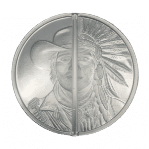 Elemetal 1 oz .999 Fine Silver Western Warrior Divisible Round