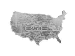 Elemetal - 5 oz .999 Fine Silver 250th Anniversary USA Bar